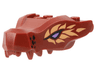 Dragon Head (Ninjago) Jaw with 2 Bar Handles on Back with Lavender Eyes and Nougat Scales Pattern