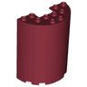Cylinder Half 3 x 6 x 6 with 1 x 2 Cutout