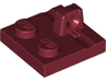 Hinge Plate 2 x 2 Locking with 1 Finger on Top