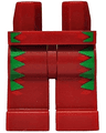Hips and Legs with Bright Green and Red Trim Pattern