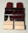 Hips and Legs with Dressing Gown Robe Tails with Black Brocade and and Light Nougat Feet Pattern