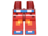 Hips and Red Legs with Pixelated Pants with Orange and Yellow Squares, Blue Belt and Shoes Pattern