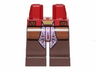 Hips and Dark Brown Legs with Reddish Brown Tunic and Lavender Sash Pattern