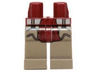 Hips and Dark Tan Legs with Dark Red Sash and Chaps Pattern