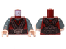 Torso LotR Leather Straps and Belt Buckle Ornate Pattern (Gimli) / Dark Bluish Gray Arms / Light Nougat Hands
