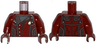 Torso Jacket with Silver Side Buttons and Gold Badge Pattern / Dark Red Arms / Reddish Brown Hands