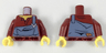 Torso Torn Sand Blue Overalls over Open Shirt Pattern (Hank Haystack) / Dark Red Arms / Yellow Hands