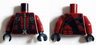 Torso Jacket with Black Straps, Brown Belt with Silver Buckle and Silver Zipper Pattern (Arsenal) / Dark Red Arms / Black Hands