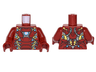 Torso Armor with Partial White and Blue Circle and Gold, Silver and Blue Plates (Mark 46) Pattern / Dark Red Arms / Dark Red Hands
