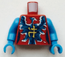 Torso Ninjago Female Dark Blue and Dark Azure Electric Phoenix and Yellow Ninjago Logogram 'Water' Pattern / Dark Azure Arms / Dark Azure Hands