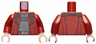 Torso Open Jacket over Light Bluish Gray Shirt and Belt with Silver Buckle Pattern / Dark Red Arms / Light Nougat Hands