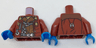 Torso Open Jacket with Badge over Reddish Brown Shirt and Harness Pattern / Dark Red Arms / Dark Azure Hands