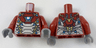 Torso Silver, Gold, and Light Blue Armor, Iron Man Arc Reactor on Chest Pattern / Dark Red Arms / Dark Bluish Gray Hands
