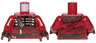Torso SW Jumpsuit, Ribs and Red Rope Pattern (Weazel) / Dark Red Arms / Dark Brown Hands