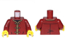 Torso Robe with Gold Trim and 3 Clasps Pattern / Dark Red Arms / Yellow Hands