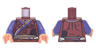 Torso Robe with Dark Purple Trim and Dark Orange Sash Pattern / Dark Purple Arms / Nougat Hands