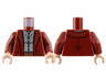 Torso Robe with Copper Filigree and Belt, Light Bluish Gray Shirt with Silver Trim Pattern / Dark Red Arms / Light Nougat Hands