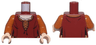 Torso Female Blouse with Laces over Dark Orange Shirt, Black Necklace, Light Nougat Neck Pattern / Dark Orange Arms / Light Nougat Hands