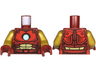 Torso Armor, White and Metallic Light Blue Circle Arc Reactor, Red and Gold Plates, Trim and Belt Pattern / Pearl Gold Arms / Dark Red Hands