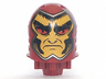 Large Figure Head, Knights Kingdom with Black Bushy Eyebrows, Red Eyes, and Yellow Face Pattern (Lord Vladek)