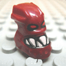 Minifigure, Head, Modified Bionicle Piraka Hakann with Eyes and Teeth Pattern