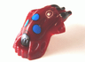 Minifigure, Head, Modified Bionicle Barraki Kalmah with Blue Eyes Pattern