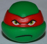 Minifigure, Head, Modified Ninja Turtle with Red Mask and Frown Pattern (Raphael)
