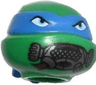 Minifigure, Head, Modified Ninja Turtle with Blue Mask and Breathing Apparatus Pattern (Leonardo)
