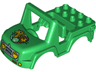 Duplo Car Body Off Road with Headlights, Giraffe, and Paw Print Pattern