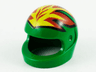 Minifigure, Headgear Helmet Motorcycle (Standard) with Yellow and Red Flames Pattern
