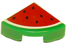 Tile, Round 1 x 1 Quarter with Red Watermelon Pattern