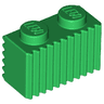 Brick, Modified 1 x 2 with Grille / Fluted Profile