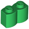 Brick, Modified 1 x 2 with Log Profile
