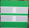 Baseplate, Road 32 x 32 7-Stud Straight with Double Driveway with Crosswalk Pattern