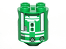 Brick, Round 2 x 2 x 2 Robot Body with Black Lines and White Pattern (R3-D5)
