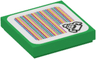 Tile 2 x 2 with Super Mario Scanner Code Garbage Can Ghost Pattern (Sticker) - Set 71401