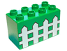 Duplo, Brick 2 x 4 x 2 with Fence Pattern