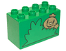 Duplo, Brick 2 x 4 x 2 with Bush and Spud the Scarecrow Pattern
