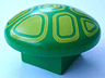 Duplo, Plant Mushroom, 2 x 2 Base with Yellow Shapes Pattern