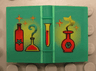 Minifigure, Utensil Book 2 x 3 with Red and Yellow Bottles, Flasks and Sparkles Pattern