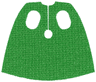 Minifigure Cape Cloth, Short with Oval Holes (Wonder Dog) - Spongy Stretchable Fabric