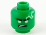 Minifigure, Head Yellowish Green Eyes and Spinjitzu Burst Electricity with Lopsided Frown Pattern (Lloyd)