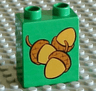 Duplo, Brick 1 x 2 x 2 with Acorns Pattern