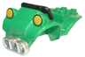 Duplo Cabin 4 x 7 x 2 Four Wheel Bike with Black Handlebars with Yellow Headlights Pattern