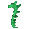 Plant Vine Seaweed / Appendage Spiked / Bionicle Spine - Flexible Rubber