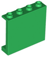 Panel 1 x 4 x 3 with Side Supports - Hollow Studs