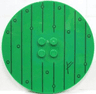 Tile, Round 8 x 8 with 4 Studs in Center with Stripes and Dots (Wooden Door) Pattern