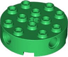 Brick, Round 4 x 4 with 4 Side Pin Holes and Center Axle Hole