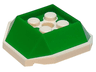 Shell with 4 Recessed Studs and Hole with Molded White Bottom Pattern