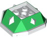Shell with 4 Recessed Studs and Hole with Molded White Bottom and Spikes Pattern
